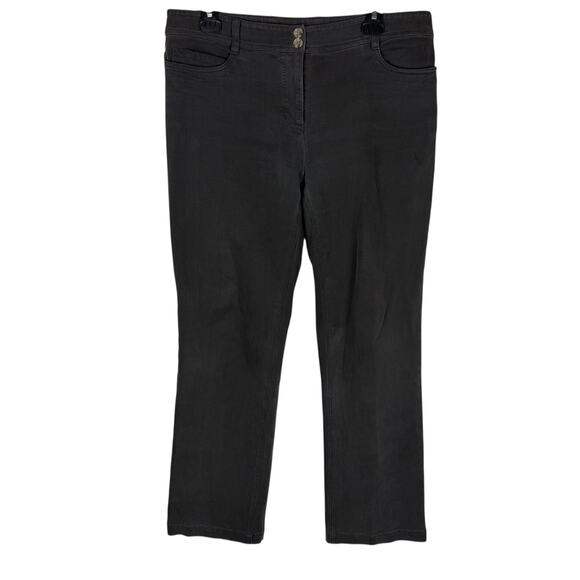Eileen Fisher Jeans Womens Medium Gray Denim 5-Pockets Mid-Rise Bootcut Leg - Picture 1 of 12